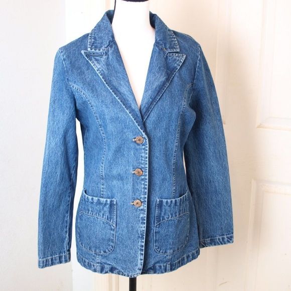 Caribbean Joe‎ Denim Jacket Blue Size Small - Picture 1 of 12